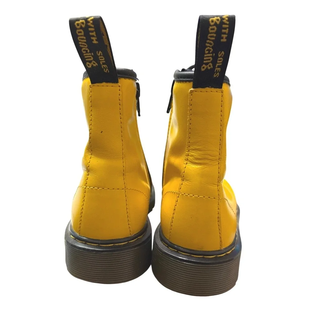 Dr Martens Yellow Side Zip Leather Boots Unisex 1460 J Msz 4 Lsz 5 JY004 SH 08 U